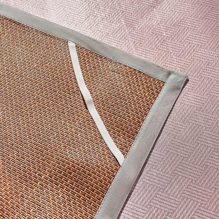 91家纺网 家纺一手货源 找家纺 （总）梵希良品家纺 2025新款艾草宽边绣花冰藤席冰丝席凉席三件套