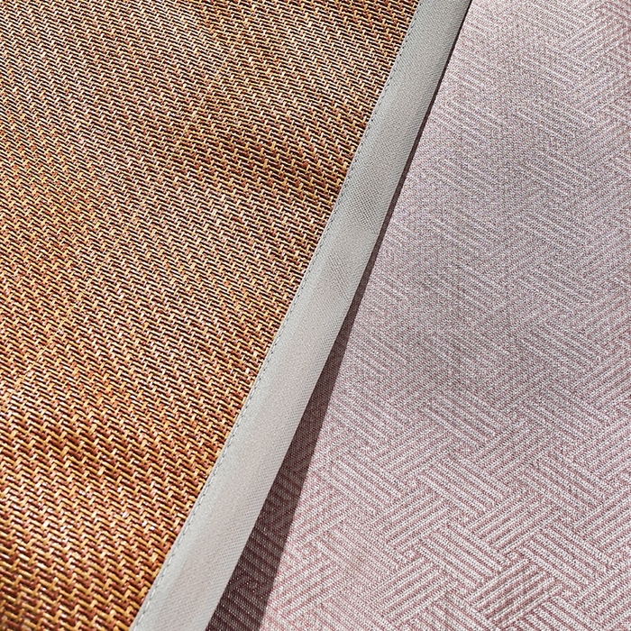 91家纺网 家纺一手货源 找家纺 （总）梵希良品家纺 2025新款艾草宽边绣花冰藤席冰丝席凉席三件套