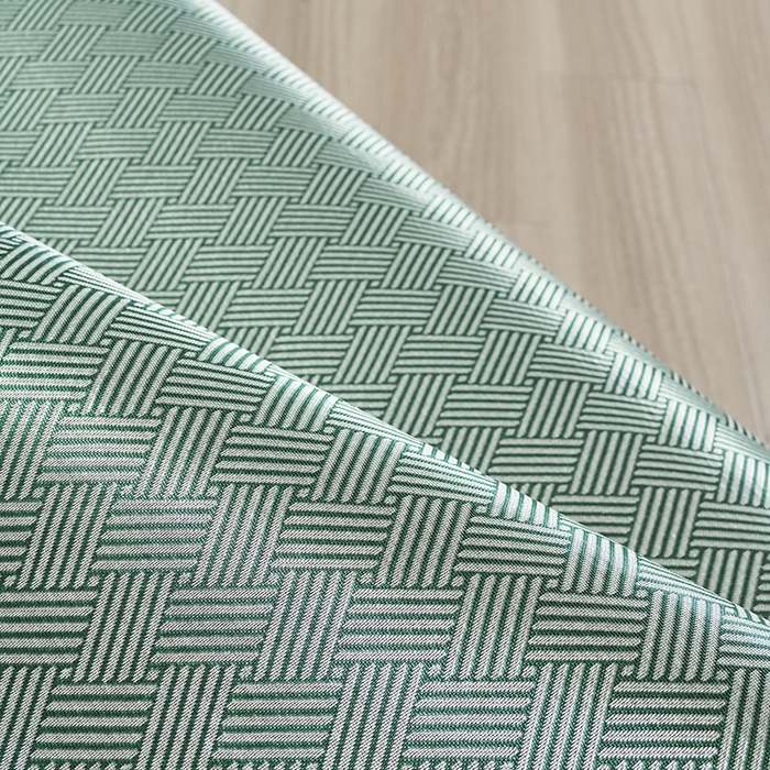 91家纺网 家纺一手货源 找家纺 梵希良品家纺 2025新款艾草宽边绣花冰藤席冰丝席凉席三件套 绿色