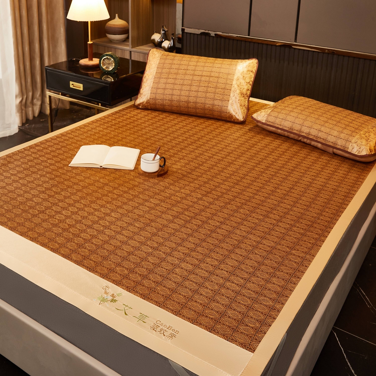 梵希良品家纺 2025新款艾草加厚藤席夏季双人席子可折叠凉席 艾草罗马格