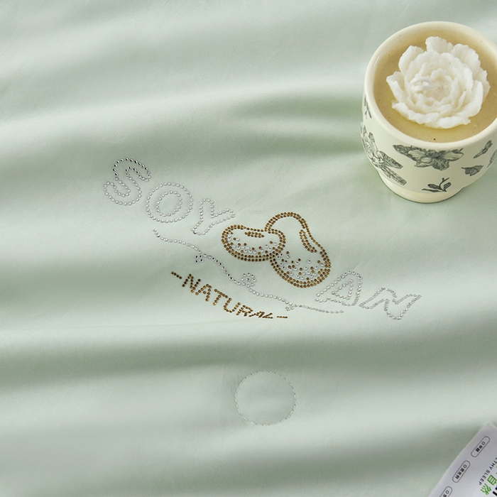 91家纺网 家纺一手货源 找家纺 （总）紫乐家纺 2025新款A类60新疆长绒棉纯色夏被大豆纤维夏凉被空调被被子被芯