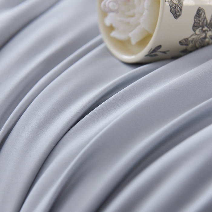 91家纺网 家纺一手货源 找家纺 紫乐家纺 2025新款60长绒棉纯色夏被 海鸥灰