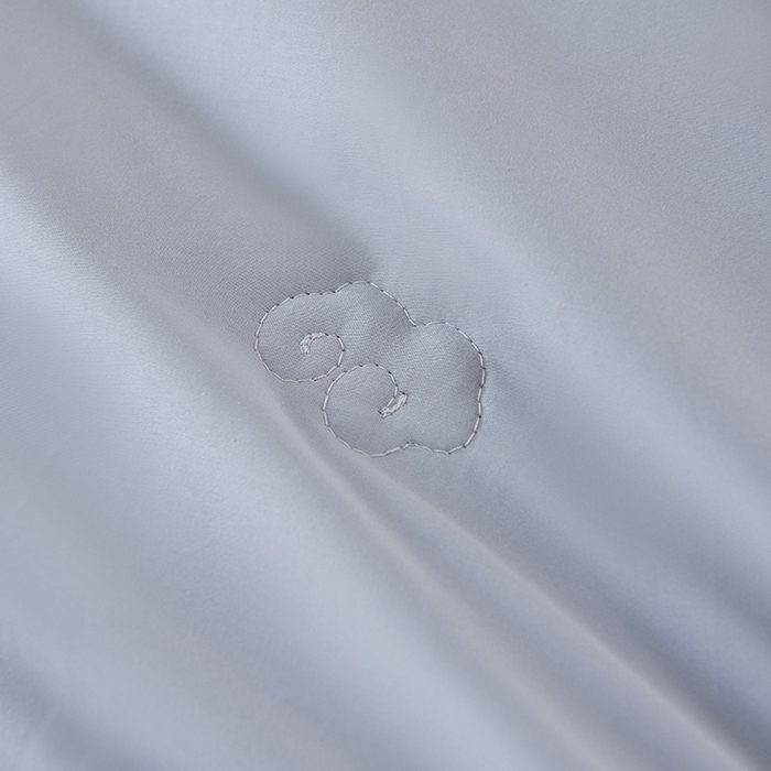 91家纺网 家纺一手货源 找家纺 紫乐家纺 2025新款60长绒棉纯色夏被 海鸥灰