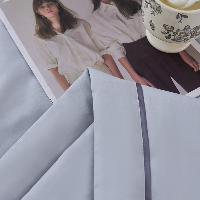 91家纺网 家纺一手货源 找家纺 紫乐家纺 2025新款60长绒棉纯色夏被 海鸥灰