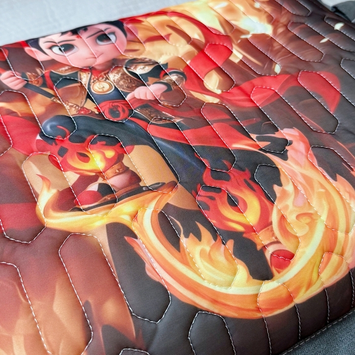 91家纺网 家纺一手货源 找家纺 （总）纽乐家纺 2025新款卡通5D数码印花哪吒周边儿童冰丝乳胶凉枕枕套枕芯