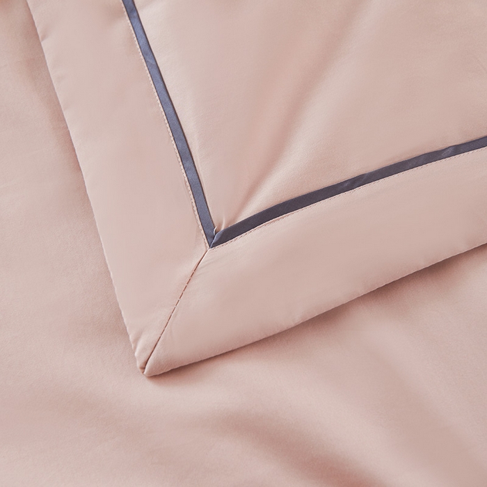 91家纺网 家纺一手货源 找家纺 紫乐家纺 2025新款60长绒棉纯色夏被 山茶杏