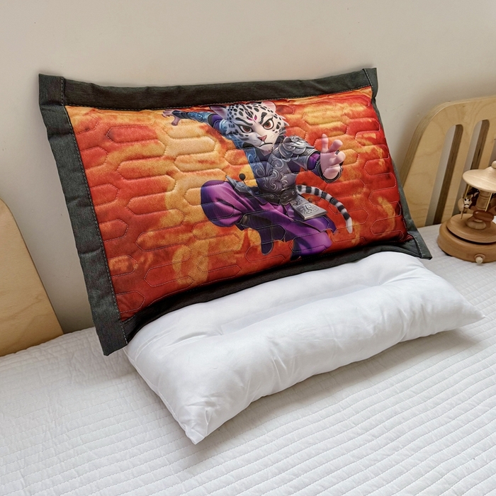 91家纺网 家纺一手货源 找家纺 纽乐家纺 2025新款卡通5D数码印花哪吒周边儿童冰丝乳胶凉枕枕套枕芯 哪吒-3