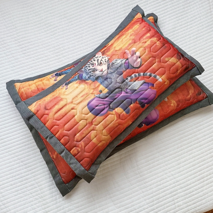 91家纺网 家纺一手货源 找家纺 纽乐家纺 2025新款卡通5D数码印花哪吒周边儿童冰丝乳胶凉枕枕套枕芯 哪吒-3