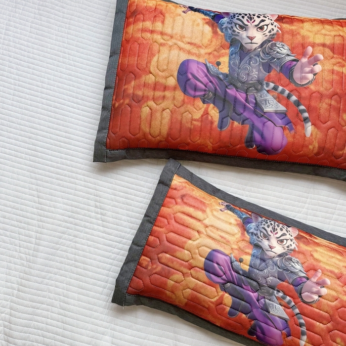 91家纺网 家纺一手货源 找家纺 纽乐家纺 2025新款卡通5D数码印花哪吒周边儿童冰丝乳胶凉枕枕套枕芯 哪吒-3