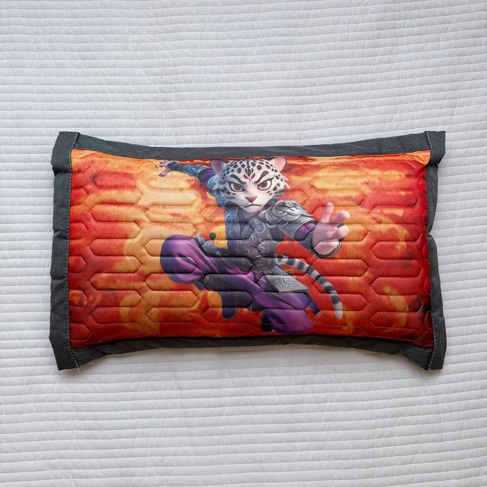 91家纺网 家纺一手货源 找家纺 纽乐家纺 2025新款卡通5D数码印花哪吒周边儿童冰丝乳胶凉枕枕套枕芯 哪吒-3