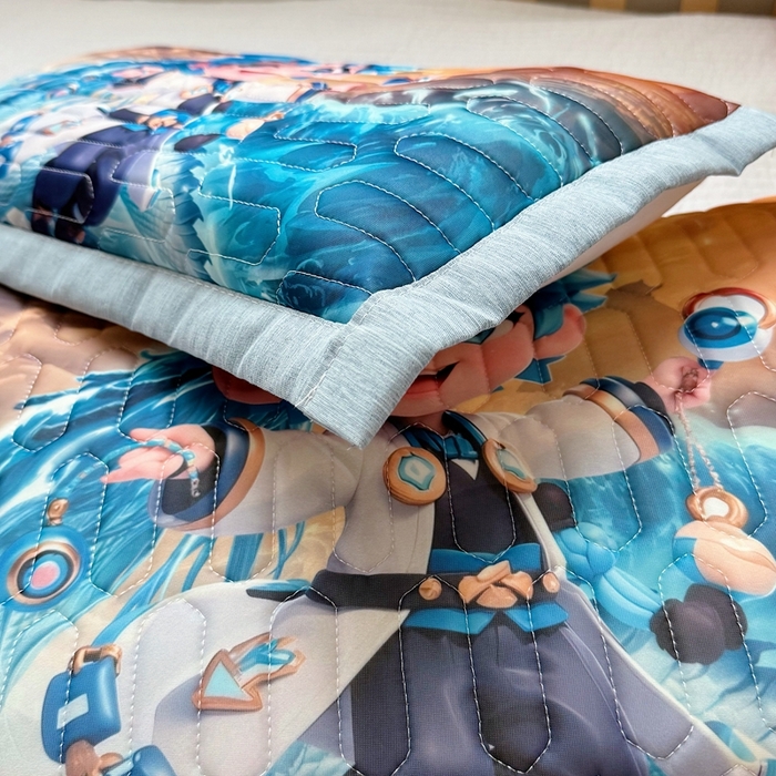 91家纺网 家纺一手货源 找家纺 纽乐家纺 2025新款卡通5D数码印花哪吒周边儿童冰丝乳胶凉枕枕套枕芯 哪吒-4