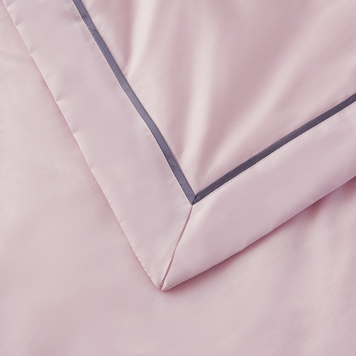 91家纺网 家纺一手货源 找家纺 紫乐家纺 2025新款60长绒棉纯色夏被 紫苏粉