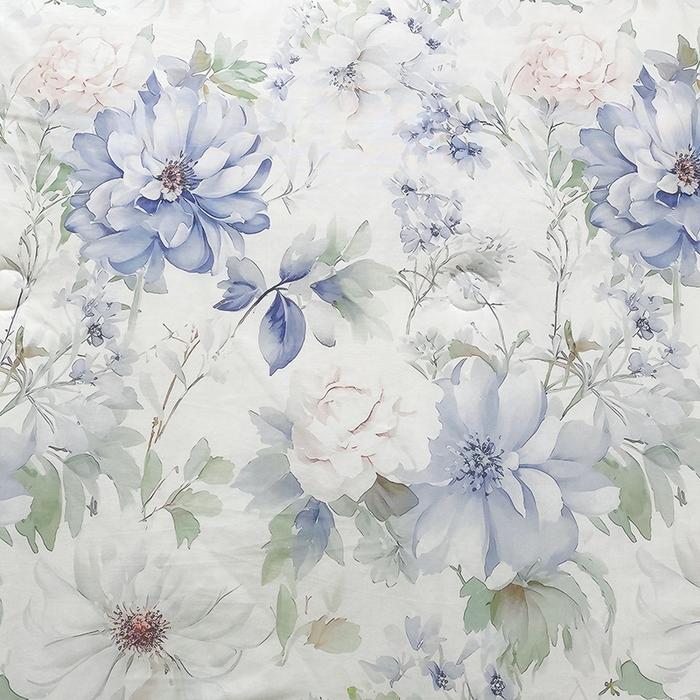 91家纺网 家纺一手货源 找家纺 七里香 2025新款防锦安带氨纶5D凉感丝夏被 繁花