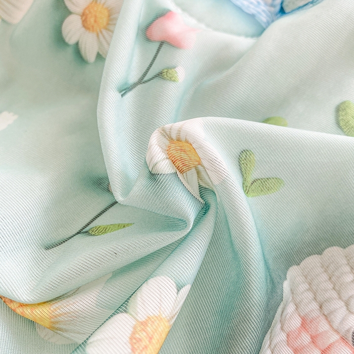 91家纺网 家纺一手货源 找家纺 七里香 2025新款防锦安带氨纶5D凉感丝夏被 兔子