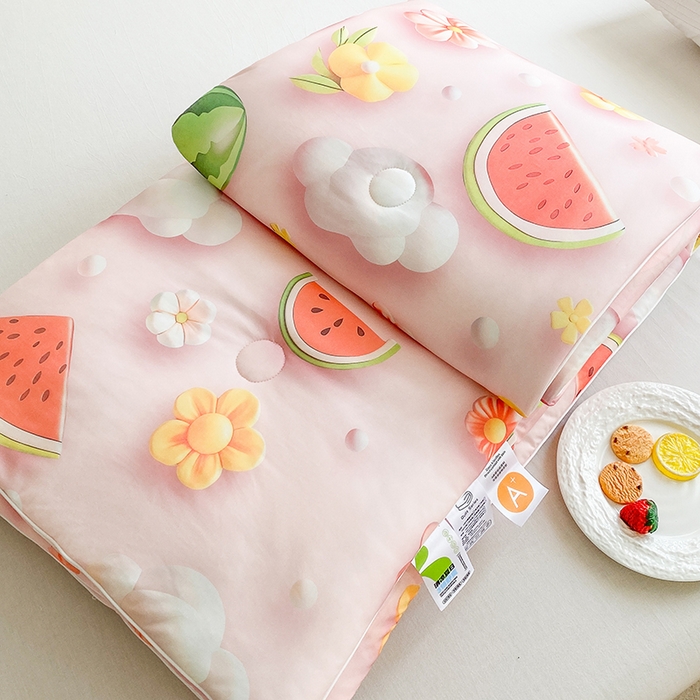 七里香 2025新款防锦安带氨纶5D凉感丝夏被 西瓜