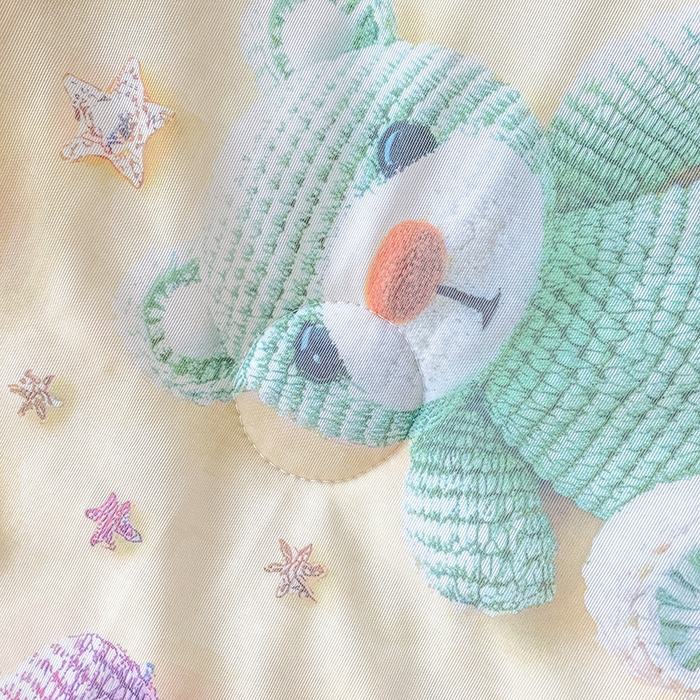 91家纺网 家纺一手货源 找家纺 七里香 2025新款防锦安带氨纶5D凉感丝夏被 小熊