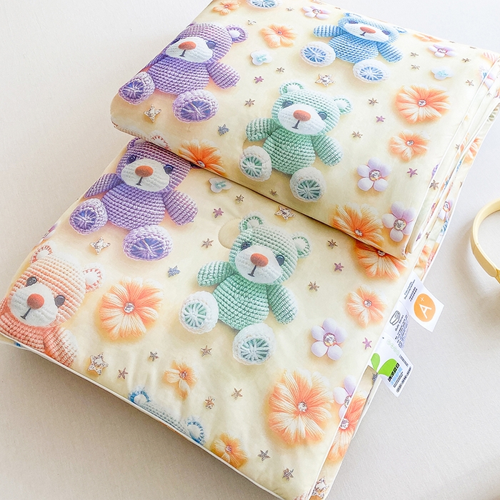 七里香 2025新款防锦安带氨纶5D凉感丝夏被 小熊