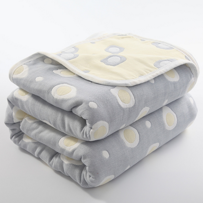  （提供买家秀 爆款花型 不断货）2025新款六层纱布毛巾被 煎蛋灰