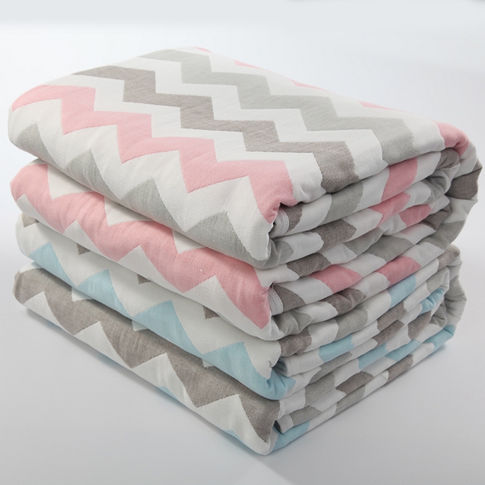 91家纺网 家纺一手货源 找家纺  （提供买家秀 爆款花型 不断货）2025新款六层纱布毛巾被 菱纹粉