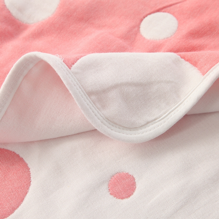 91家纺网 家纺一手货源 找家纺  （提供买家秀 爆款花型 不断货）2025新款六层纱布毛巾被 气泡粉色