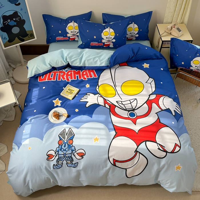 金爱家 2025新款纯棉数码印花系列四件套-奥特曼 D-星际漫步