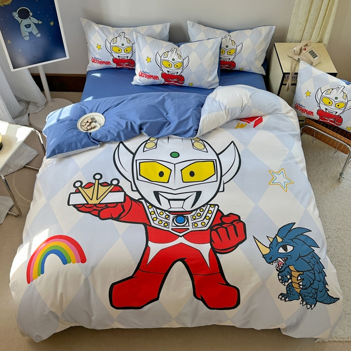 金爱家 2025新款纯棉数码印花系列四件套-奥特曼 D-奥特曼徽章