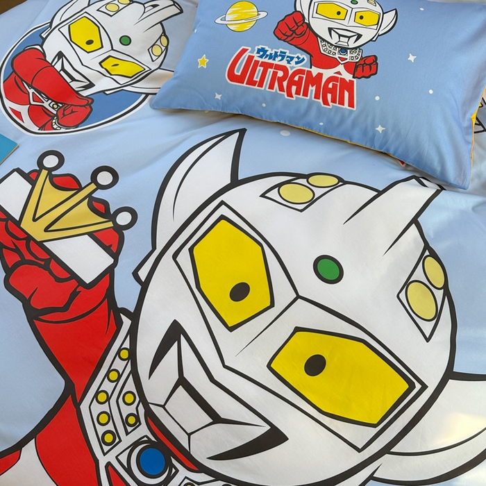 91家纺网 家纺一手货源 找家纺 金爱家 2025新款纯棉数码印花系列四件套-奥特曼 D-王牌特工