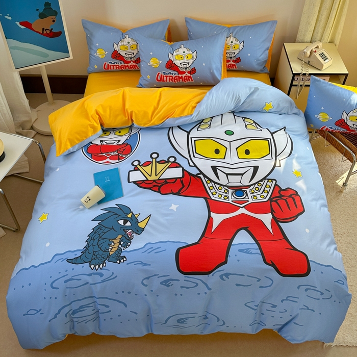 金爱家 2025新款纯棉数码印花系列四件套-奥特曼 D-王牌特工