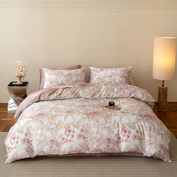 禾时 2025新款60S兰精天丝数码印花暗合简约款四件套 伊娜