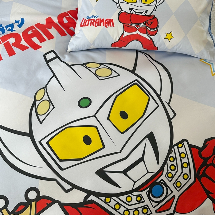 91家纺网 家纺一手货源 找家纺 （总）金爱家 2025新款纯棉数码印花系列四件套-奥特曼