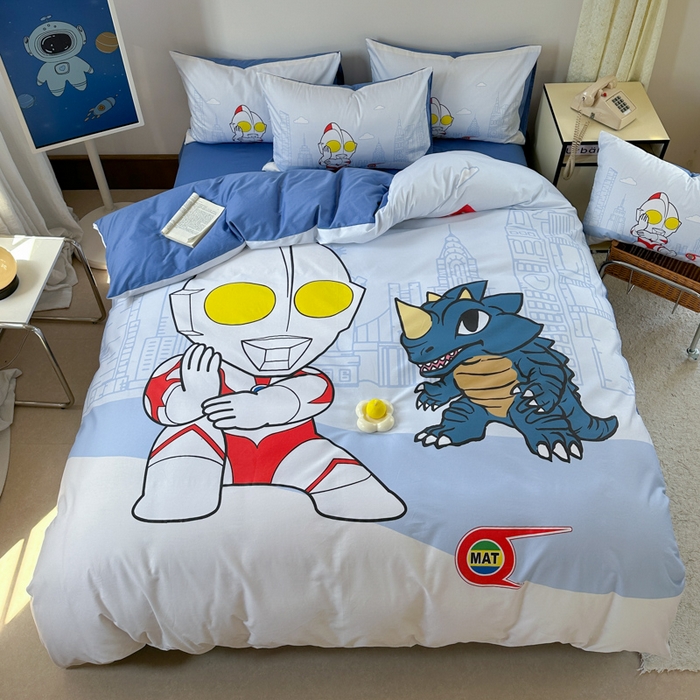 金爱家 2025新款纯棉数码印花系列四件套-奥特曼 D-城市猎人