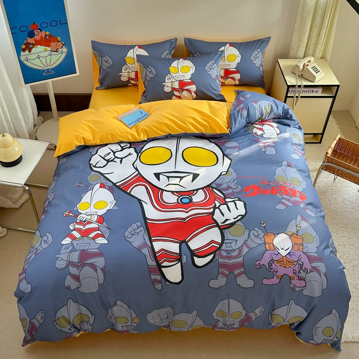 金爱家 2025新款纯棉数码印花系列四件套-奥特曼 D-胜者为王