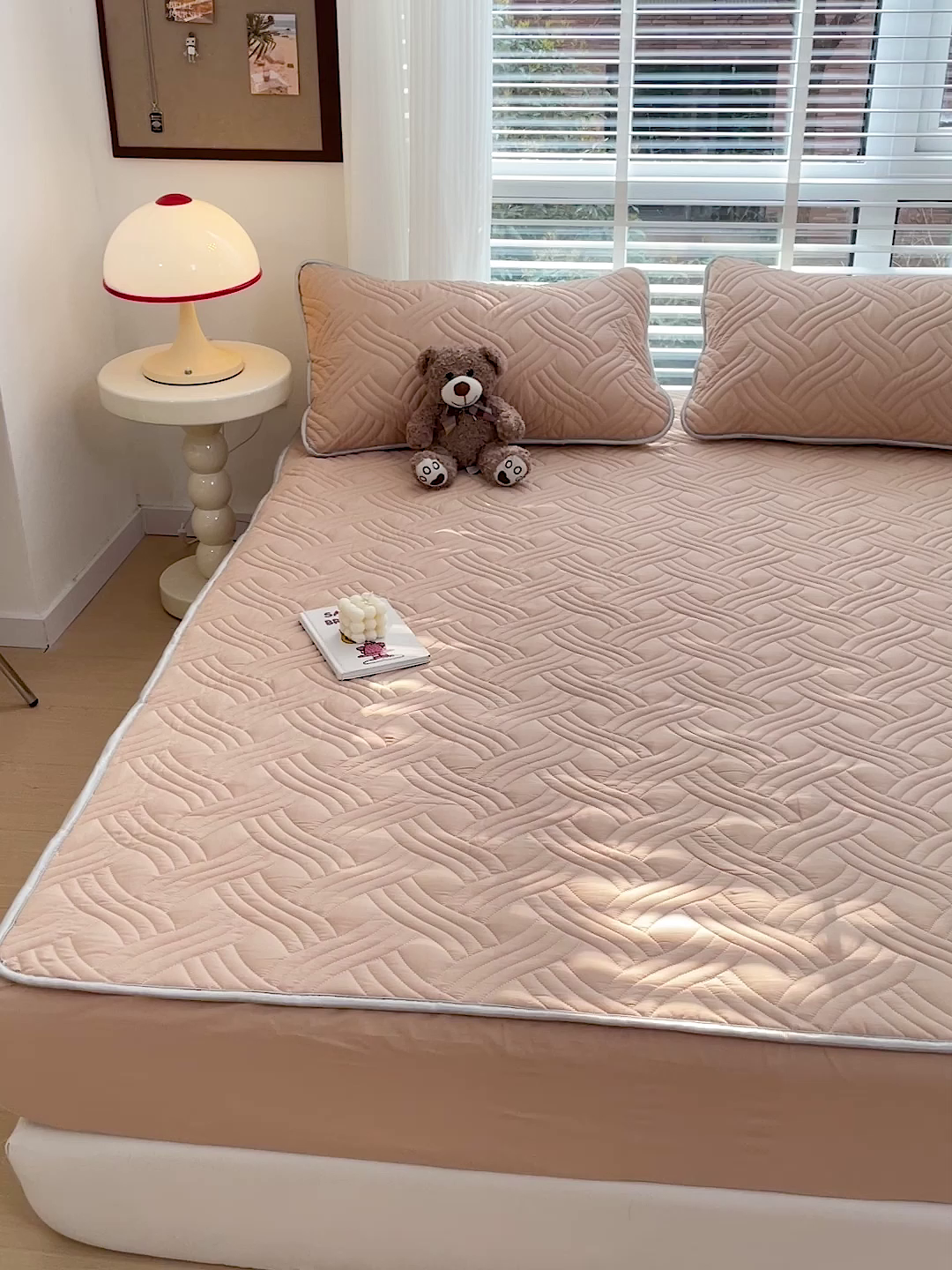 91家纺网 家纺一手货源 找家纺 富馨莱 2025春夏新款A类母婴级全棉纯棉夹棉床笠 纯色-卡其