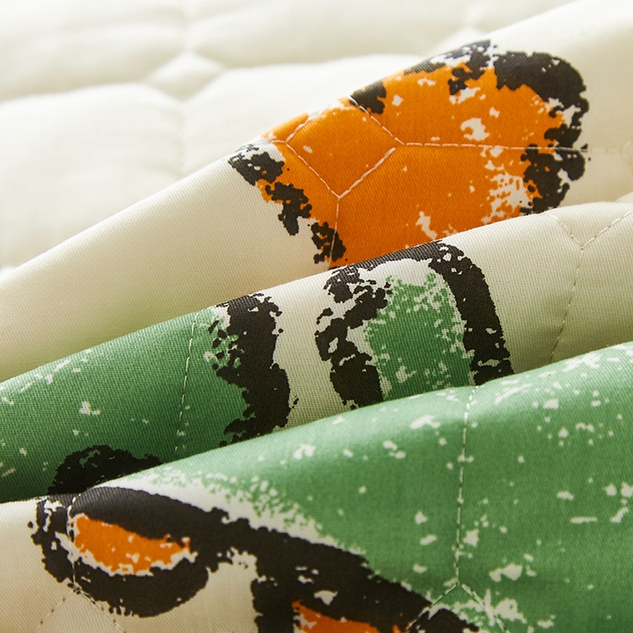 91家纺网 家纺一手货源 找家纺 富馨莱 2025春夏新款A类母婴级全棉纯棉夹棉床笠 恐龙派对