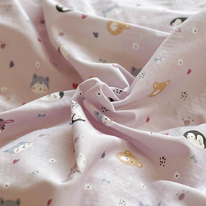 91家纺网 家纺一手货源 找家纺  （提供买家秀 爆款花型 不断货）2025新款A类全棉双层纱四件套 可爱软萌