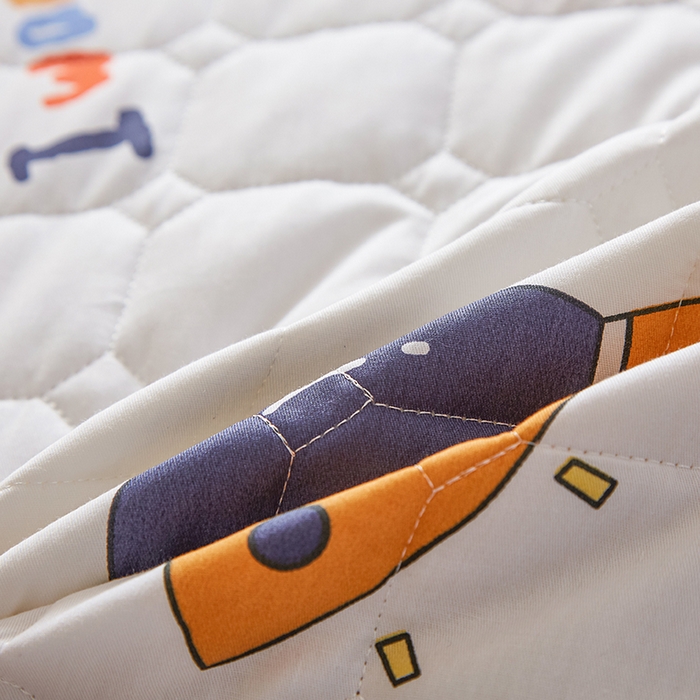 91家纺网 家纺一手货源 找家纺 富馨莱 2025春夏新款A类母婴级全棉纯棉夹棉床笠 太空探险