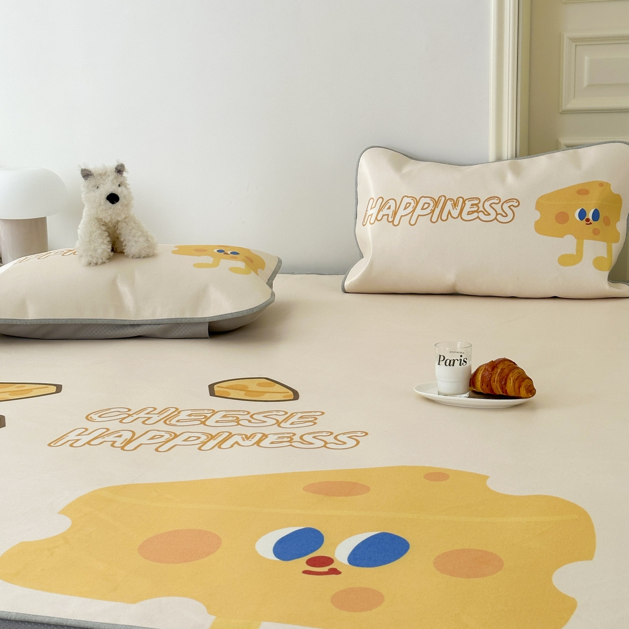 91家纺网 家纺一手货源 找家纺 觅糖家纺 2025春夏新款大版异形卡通凉席席子 奶酪芝士