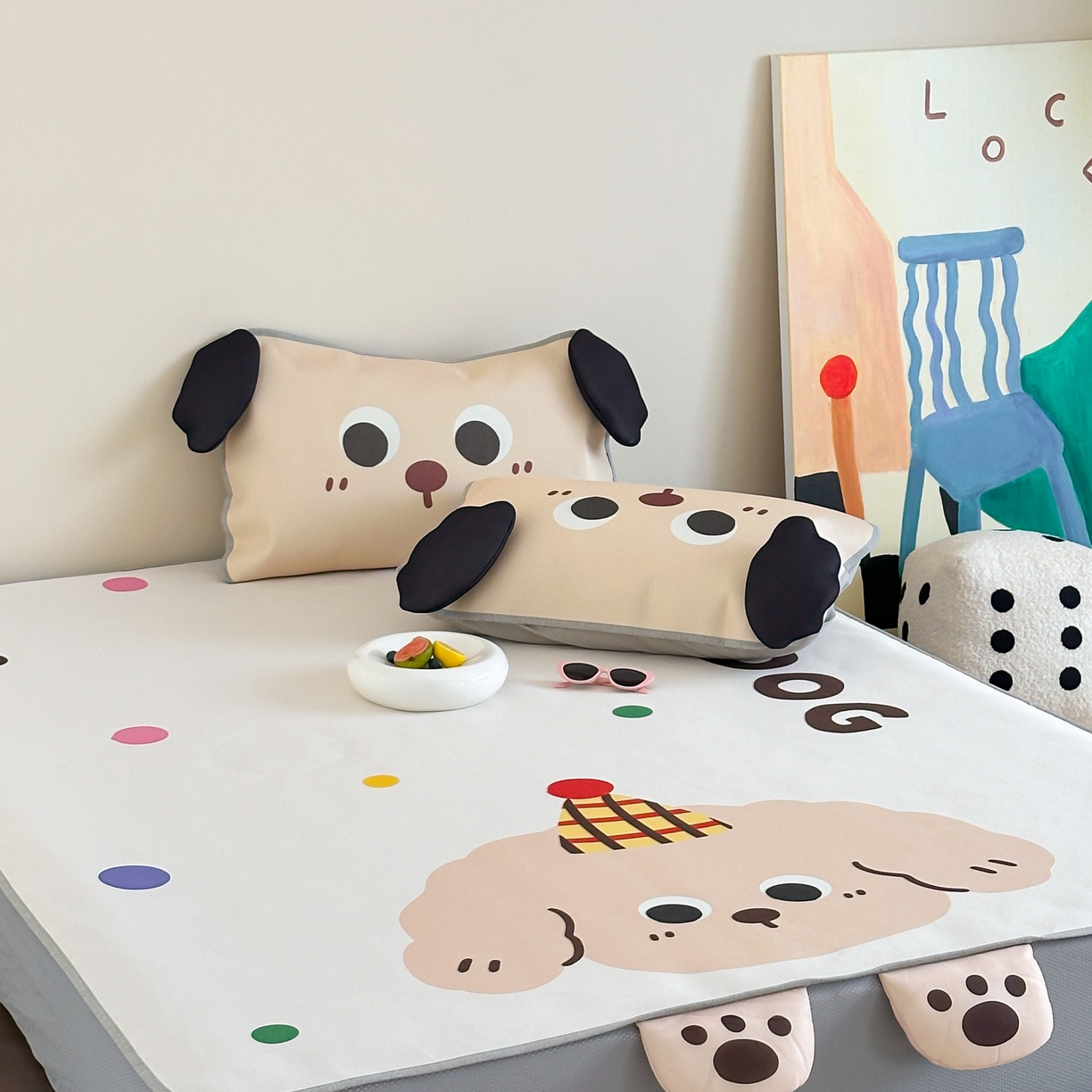 91家纺网 家纺一手货源 找家纺 觅糖家纺 2025春夏新款大版异形卡通凉席席子 奶油朵塔