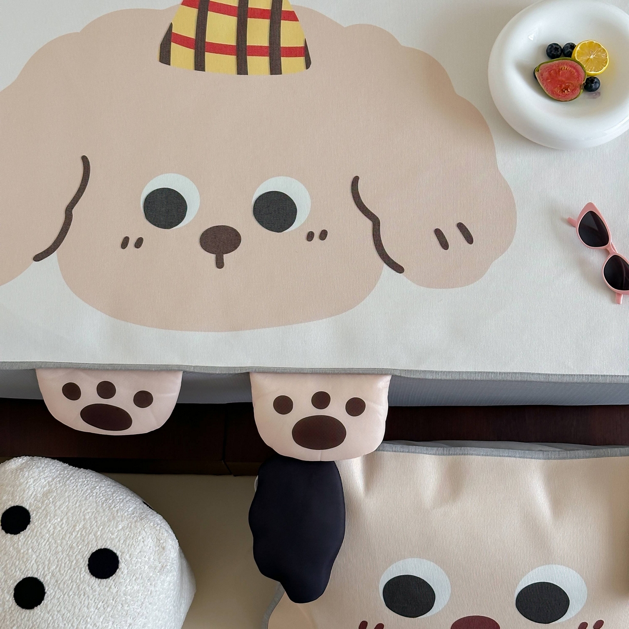 91家纺网 家纺一手货源 找家纺 觅糖家纺 2025春夏新款大版异形卡通凉席席子 奶油朵塔