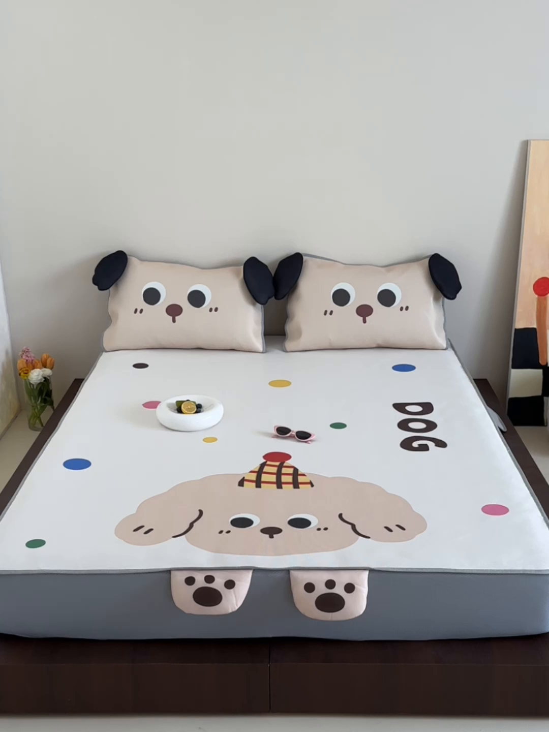 91家纺网 家纺一手货源 找家纺 觅糖家纺 2025春夏新款大版异形卡通凉席席子 奶油朵塔