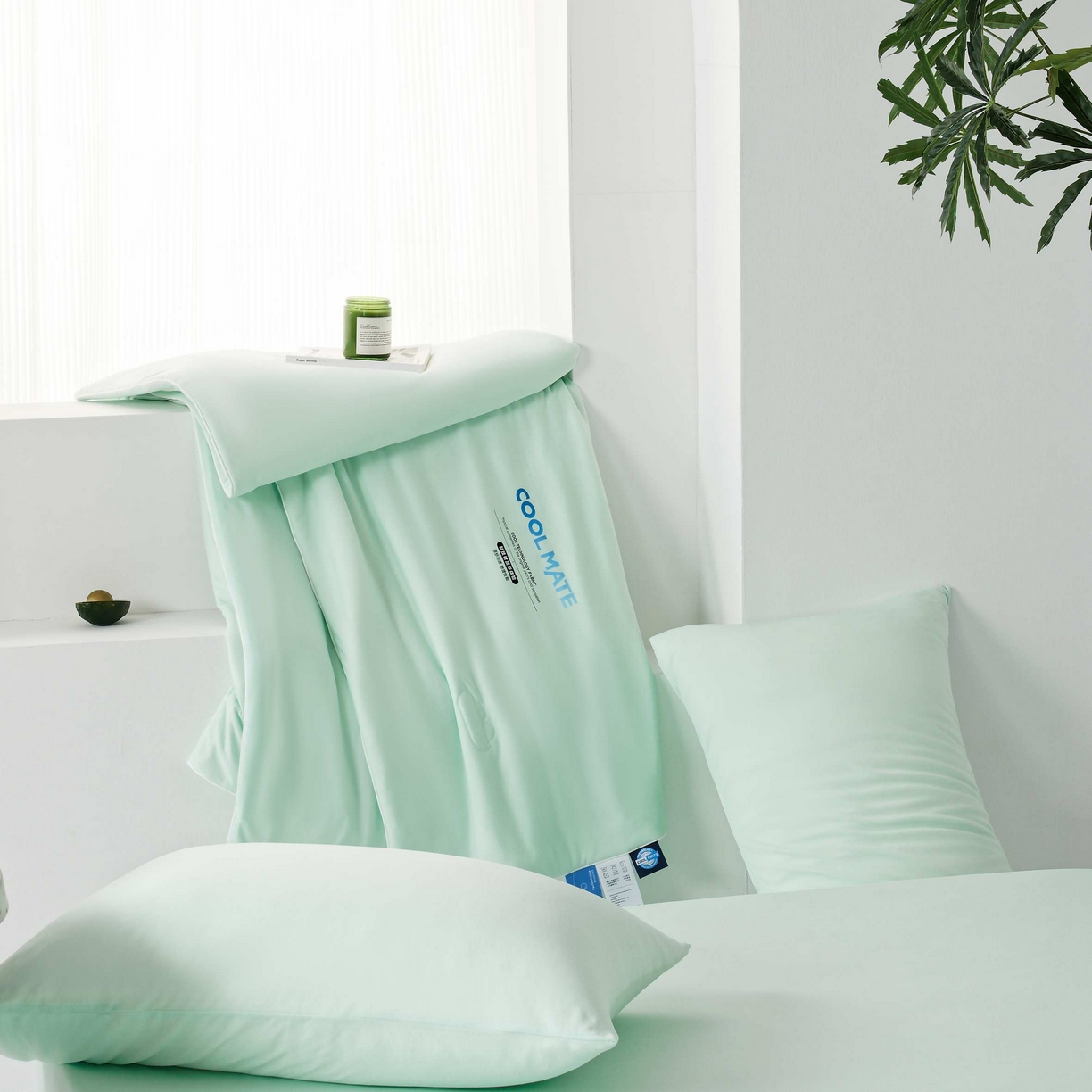 91家纺网 家纺一手货源 找家纺 LADYCOCO可可家居 2025新款PE冰锦丝语枕套 琥珀绿