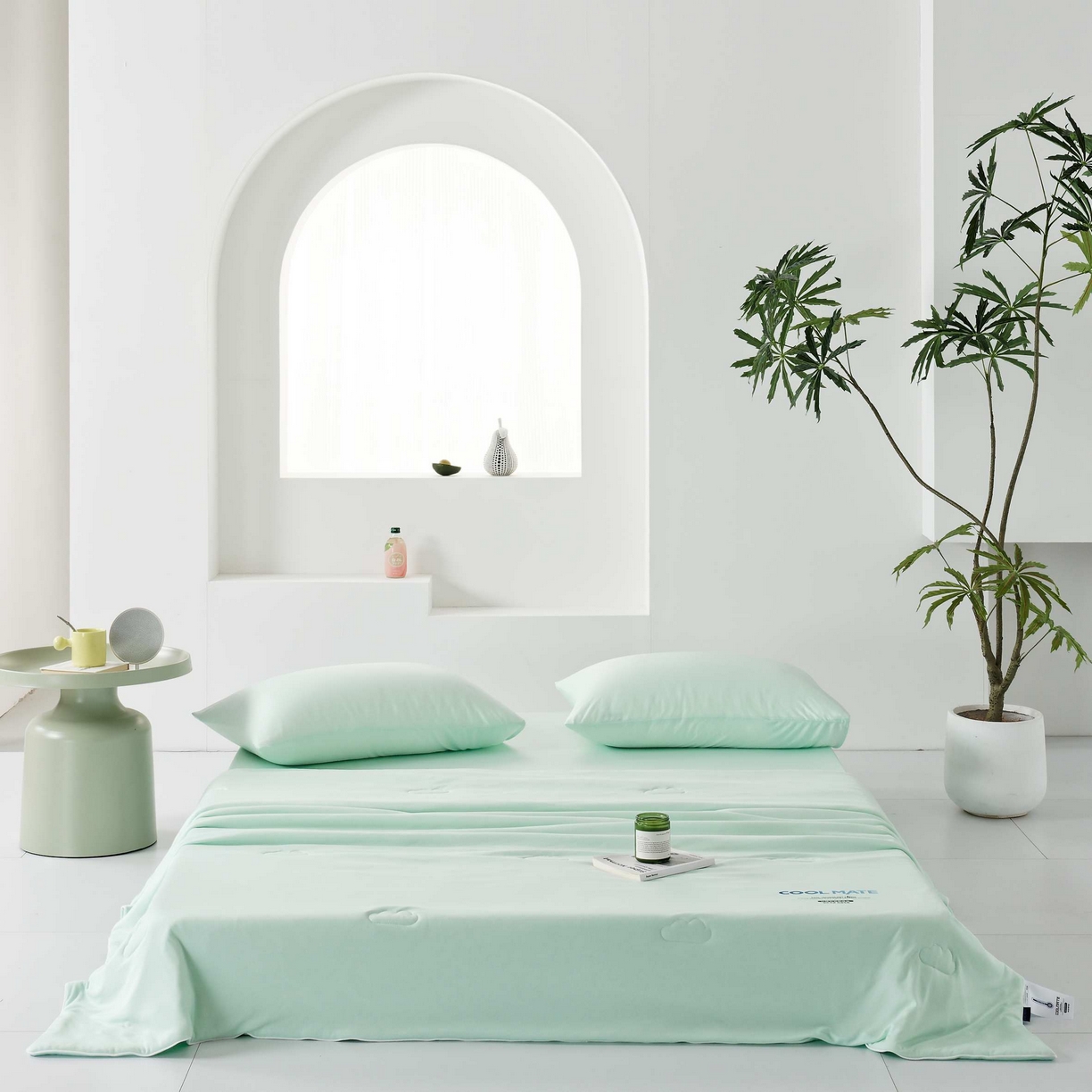 91家纺网 家纺一手货源 找家纺 LADYCOCO可可家居 2025新款PE冰锦丝语夏凉被 琥珀绿