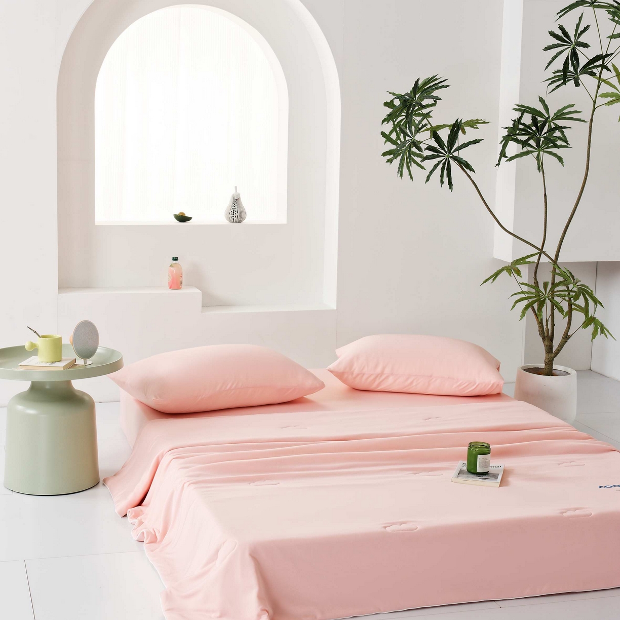 91家纺网 家纺一手货源 找家纺 LADYCOCO可可家居 2025新款PE冰锦丝语夏凉被 清凉粉