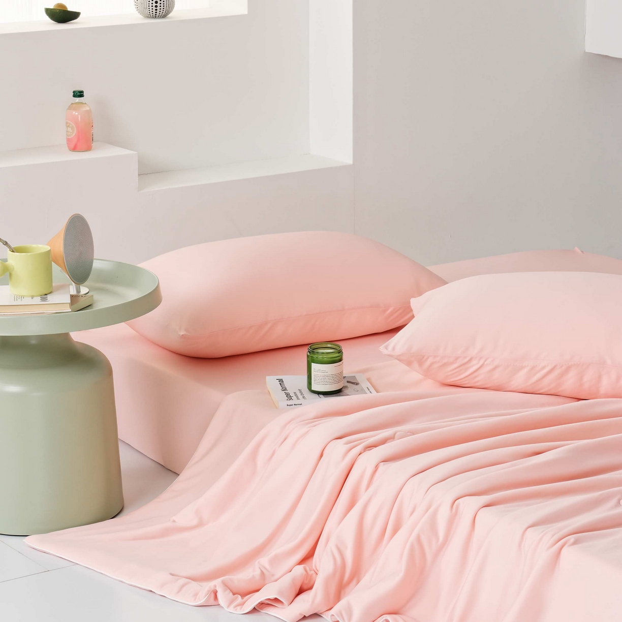 91家纺网 家纺一手货源 找家纺 LADYCOCO可可家居 2025新款PE冰锦丝语夏凉被 清凉粉