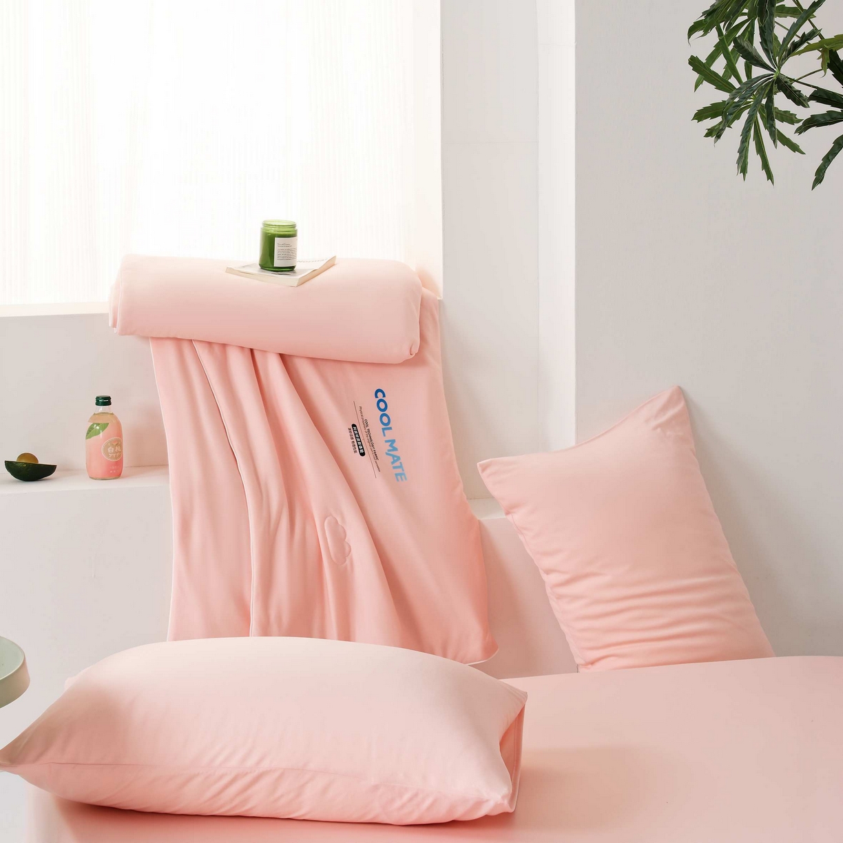 91家纺网 家纺一手货源 找家纺 LADYCOCO可可家居 2025新款PE冰锦丝语夏凉被 清凉粉