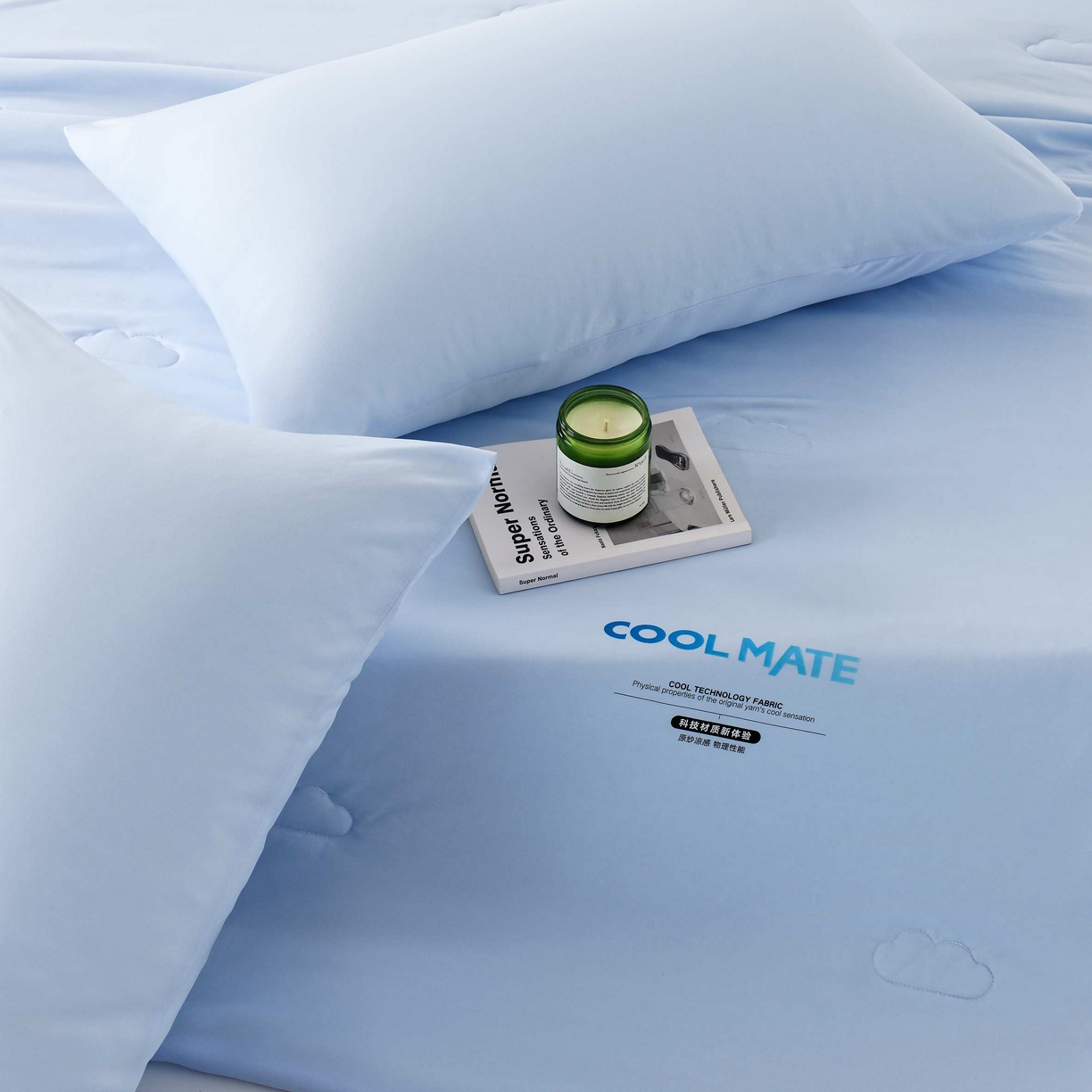 91家纺网 家纺一手货源 找家纺 LADYCOCO可可家居 2025新款PE冰锦丝语夏凉被 微风蓝