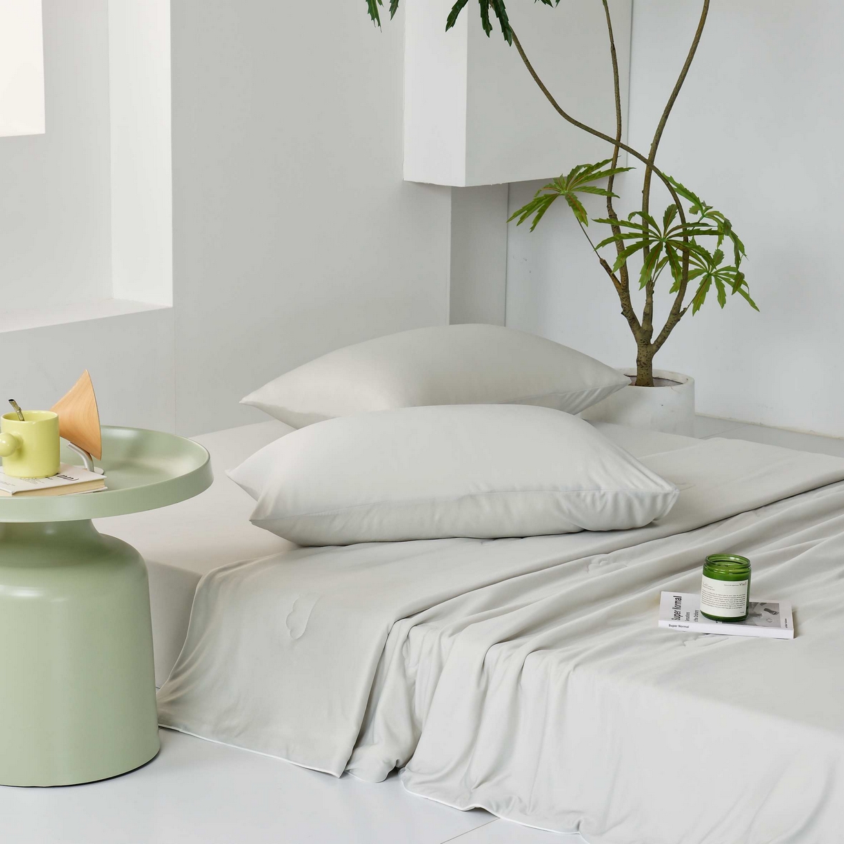 91家纺网 家纺一手货源 找家纺 LADYCOCO可可家居 2025新款PE冰锦丝语夏凉被 夏夜灰