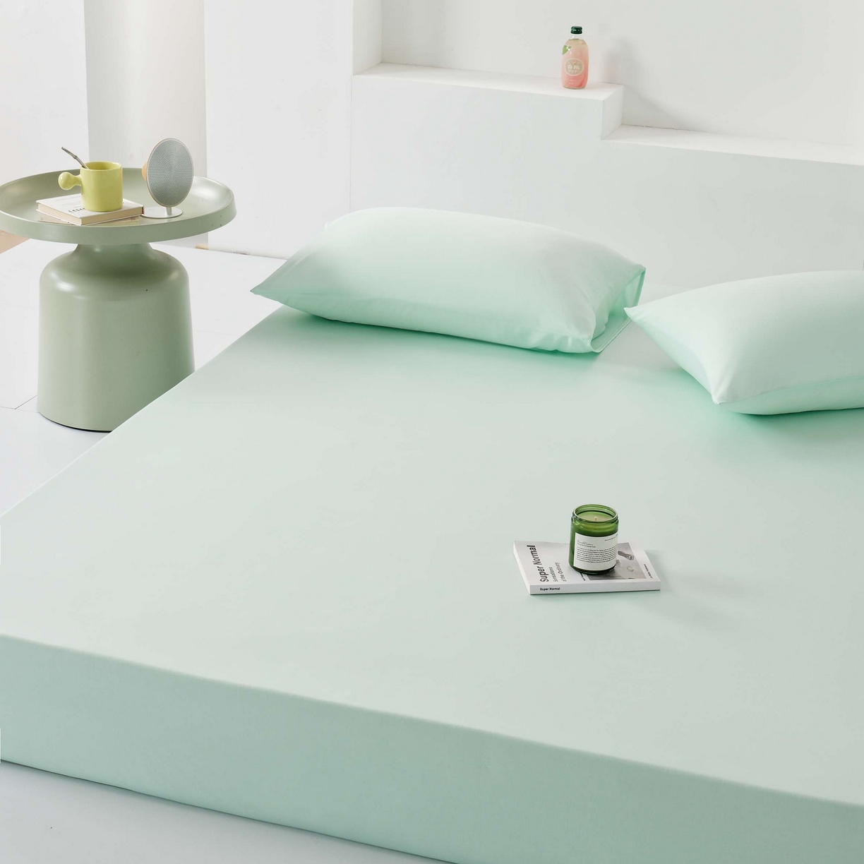 91家纺网 家纺一手货源 找家纺 LADYCOCO可可家居 2025新款PE冰锦丝语枕套 琥珀绿