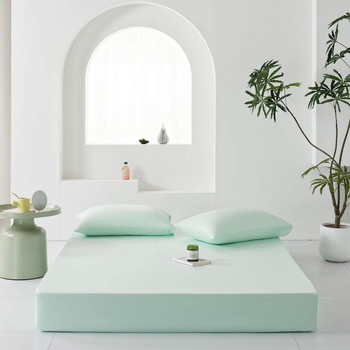 91家纺网 家纺一手货源 找家纺 LADYCOCO可可家居 2025新款PE冰锦丝语枕套 琥珀绿