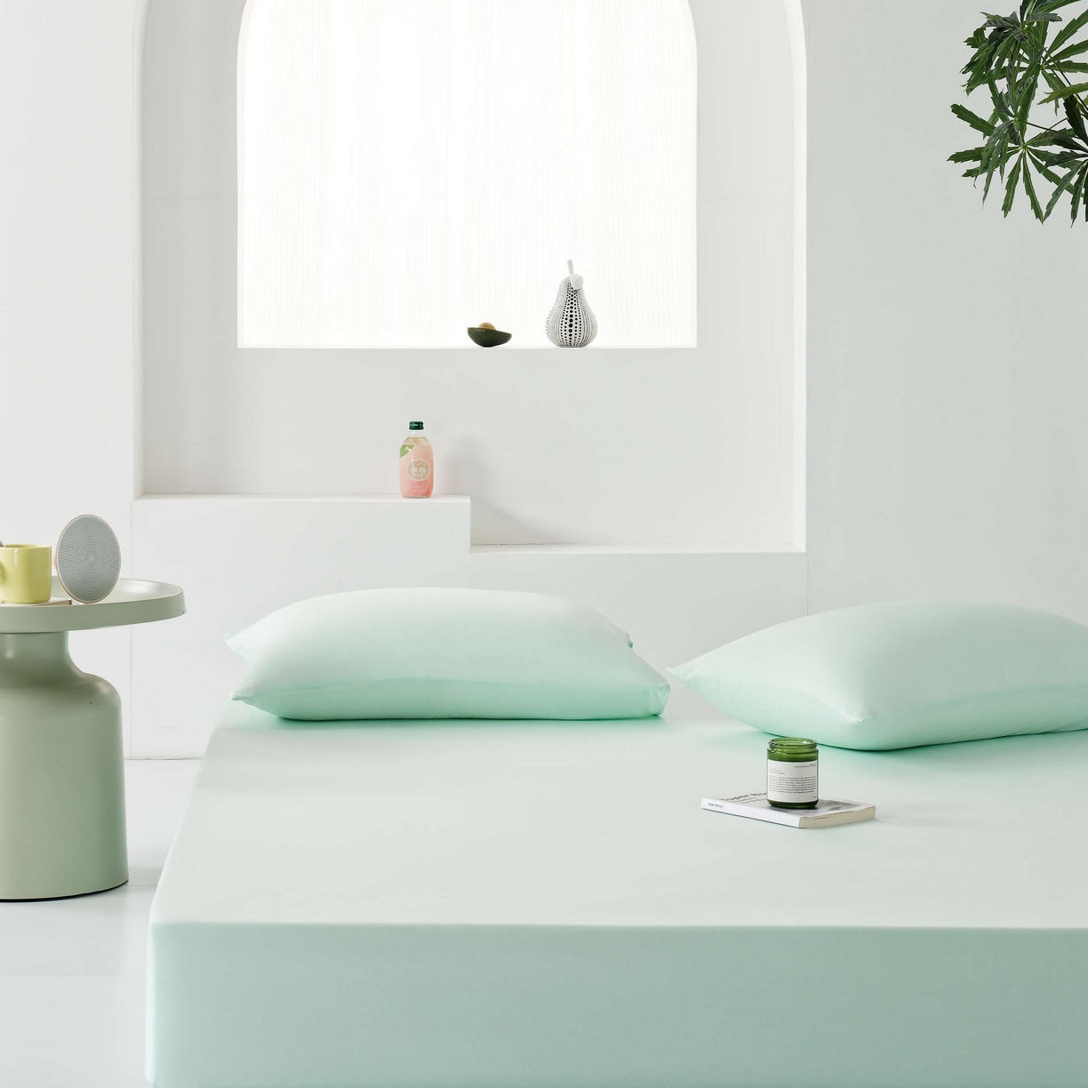 91家纺网 家纺一手货源 找家纺 LADYCOCO可可家居 2025新款PE冰锦丝语枕套 琥珀绿